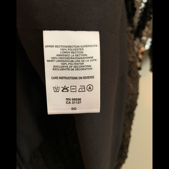 DKNYC Plus Size Black Sequined Black Dress 2X - Picture 6 of 6